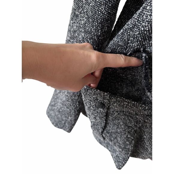 Rag & Bone Wool Tweed Utility Blazer Jacket in gray size 8 - Picture 8 of 9